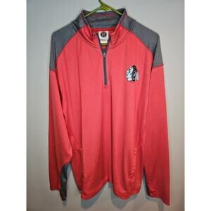 NHL Hockey Chicago Blackhawks Men's Size XL Red Pullover 1/4 Zip Long Sleeve